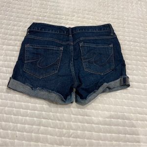 Express cuffed jean shorts